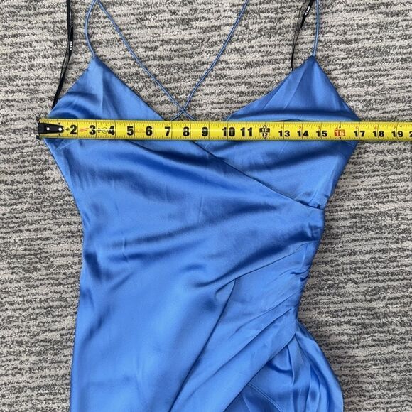 NWT Ser.O.Ya Emma Dress Marina Blue Medium Silk Revolve - Picture 8 of 15